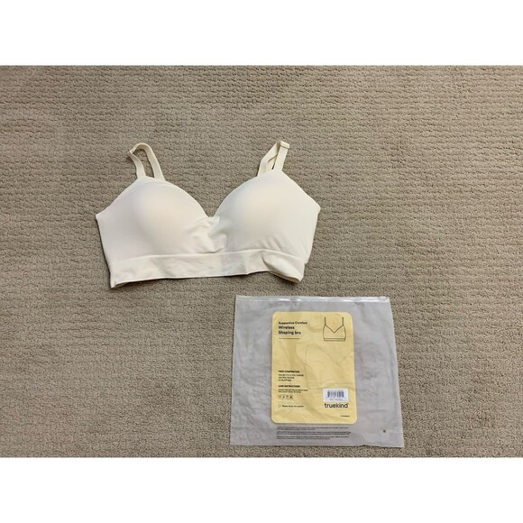 Truekind Supportive Comfort Beige Smoothing Wireless Shaping Bra Sz 3XL NWOT - Picture 1 of 6
